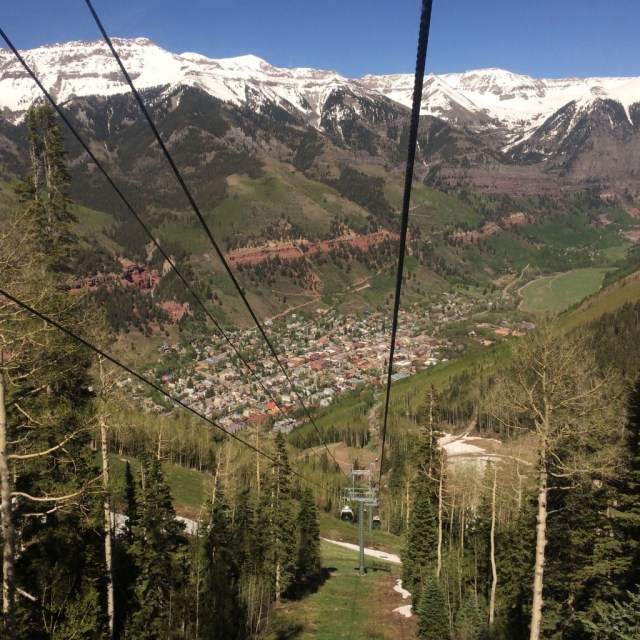 View of Telluride from gondola