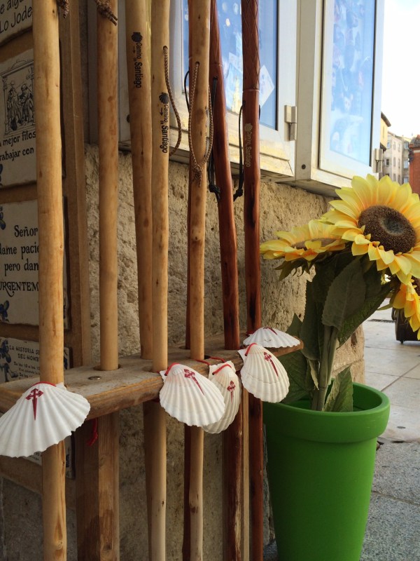 Pilgrims walking sticks