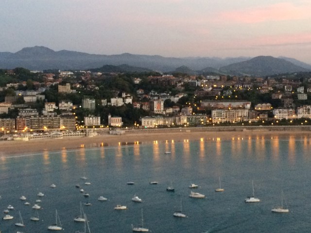 Evening breaks on the city (photo from summit of Monte Urgull)