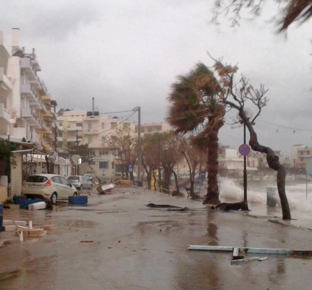 Chania during storm 2015